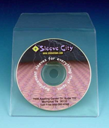 Vinyl CD, DVD Sleeve with Flap (50 Pack)