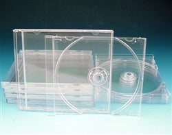 Boitiers double Blu-ray, Slim 7 mm, Machine-pack-quality, Transparent,  Bleu, 50 piÃ¨ces