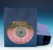 Blue Paper CD, DVD Sleeve With Flap (100 Pack)