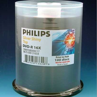 Philips Shiny Silver DVD-R (100 Pack)