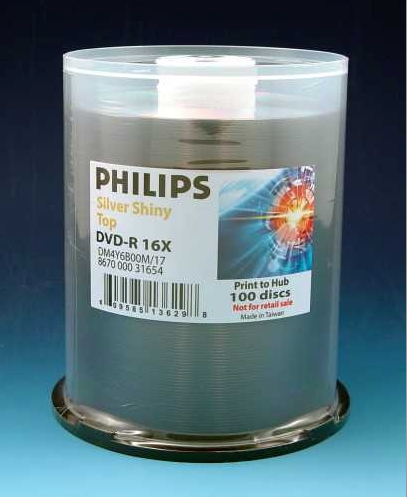 Philips Shiny Silver DVD-R (100 Pack) | Sleeve City