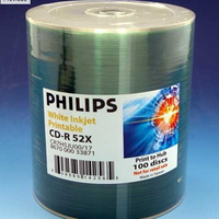 White 52x CD-R Inkjet Printable (100 Pack)