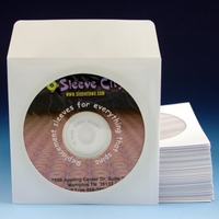 White Paper CD, DVD Sleeve With Flap SAMPLE