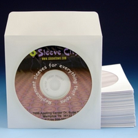 White Paper CD, DVD Sleeve No Flap SAMPLE
