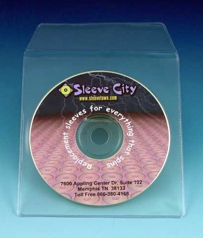 Vinyl CD, DVD Sleeve with Flap SAMPLE